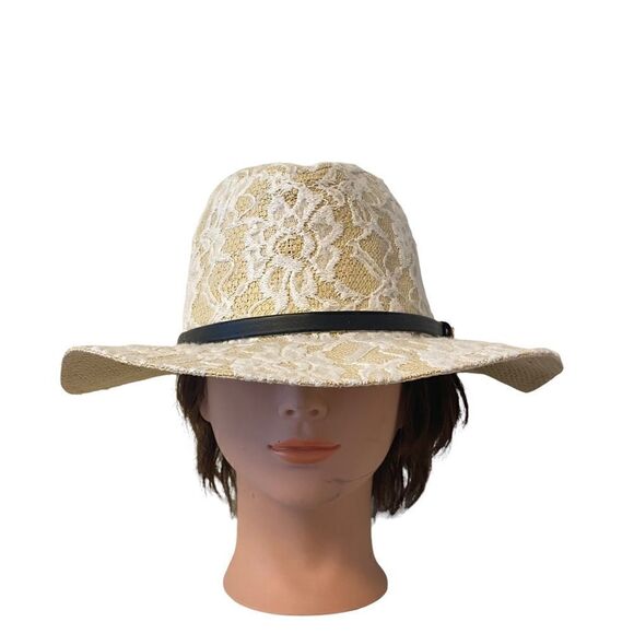 BCBGeneration lace Panama Hat - Picture 1 of 12